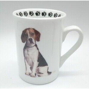 Pets Beagle Mug Paw prints Tri Color Dog